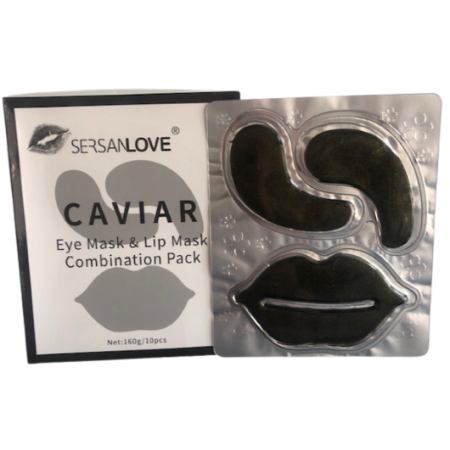 Maseczka na USTA I POD OCZY 2W1 z KAWIOREM